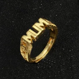 Gold Filled Bonded Plain Mum Ring Size Q Adjustable