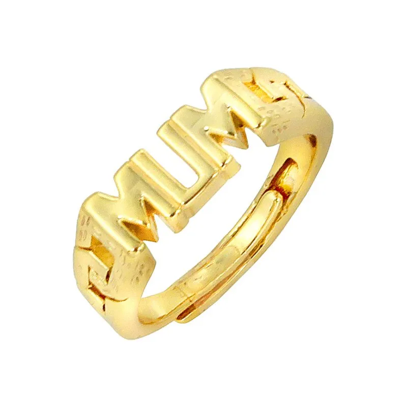 Gold Filled Bonded Plain Mum Ring Size Q Adjustable