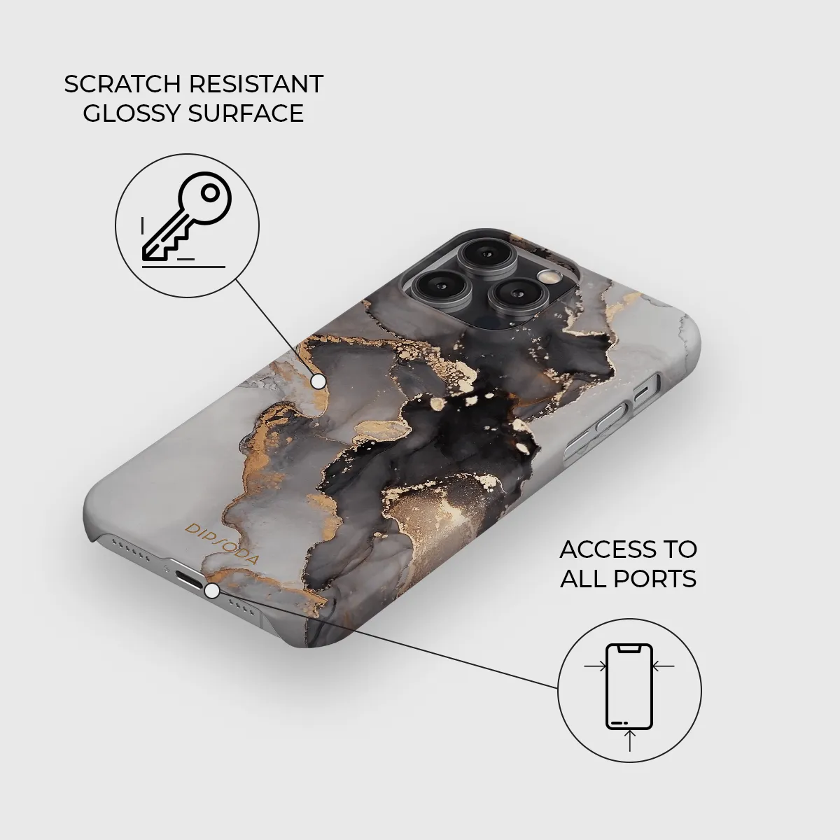 Golden Smoke Phone Case