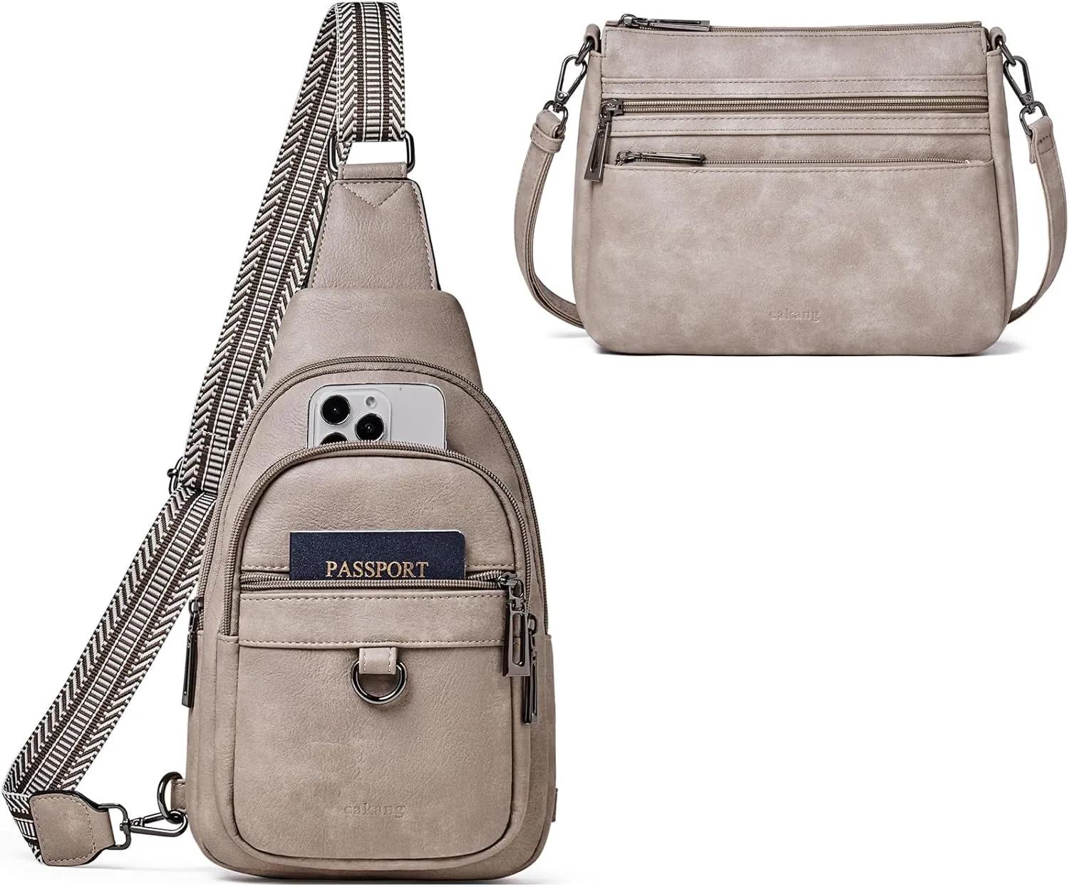 Grey Womens Sling Bag & Gray Crossbody Bags for Women