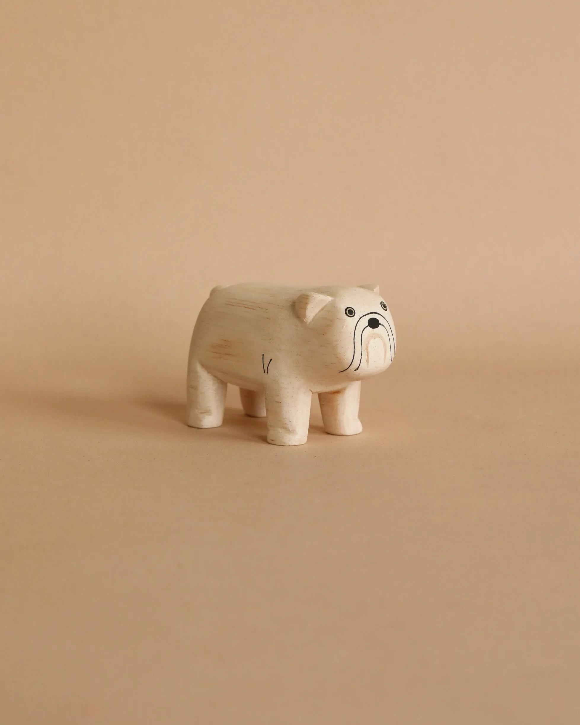 Handmade Tiny Wooden Bulldog