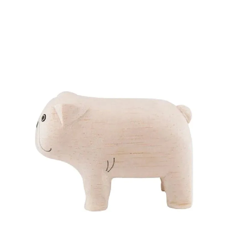 Handmade Tiny Wooden Bulldog