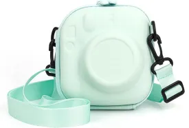 JINSERTA Carrying Case for Fujifilm Instax Mini 12 / Mini 11 / Mini 10 / Mini 9 / Mini 8 / Mini 7/ Mini 7  Instant Camera,Storage Protective Hard Case with Shoulder Strap (Green)