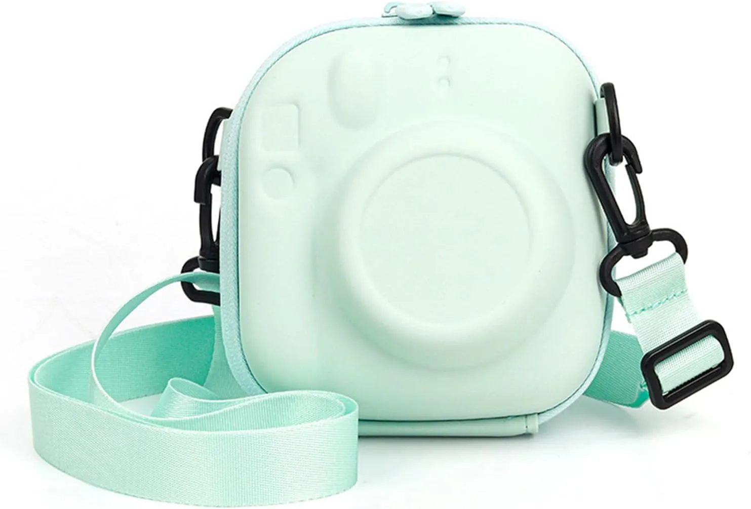 JINSERTA Carrying Case for Fujifilm Instax Mini 12 / Mini 11 / Mini 10 / Mini 9 / Mini 8 / Mini 7/ Mini 7  Instant Camera,Storage Protective Hard Case with Shoulder Strap (Green)