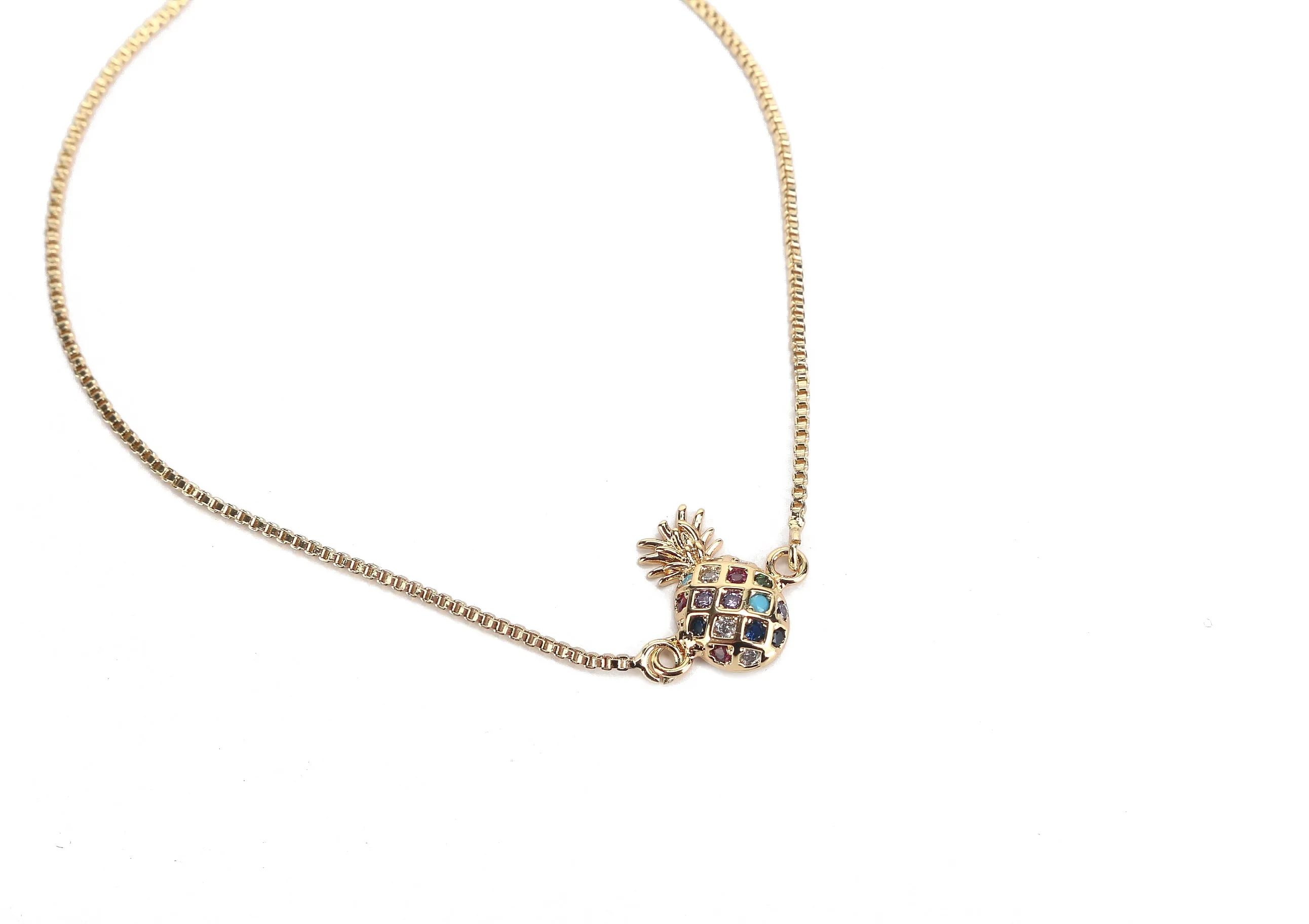 JW Crystal Bracelet Pineapple Small Gold