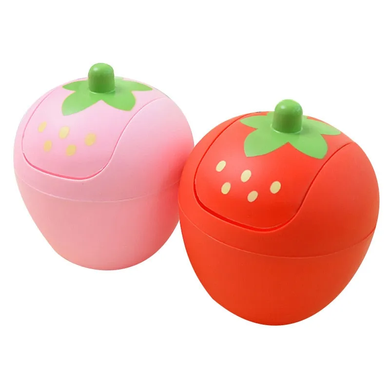 Kawaii Strawberry Mini Trash Can