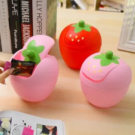 Kawaii Strawberry Mini Trash Can
