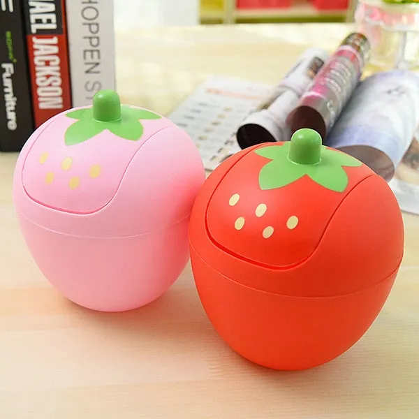 Kawaii Strawberry Mini Trash Can