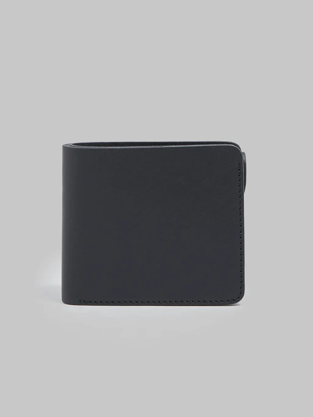 Black Leather Fold Wallet by Kobashi Studio