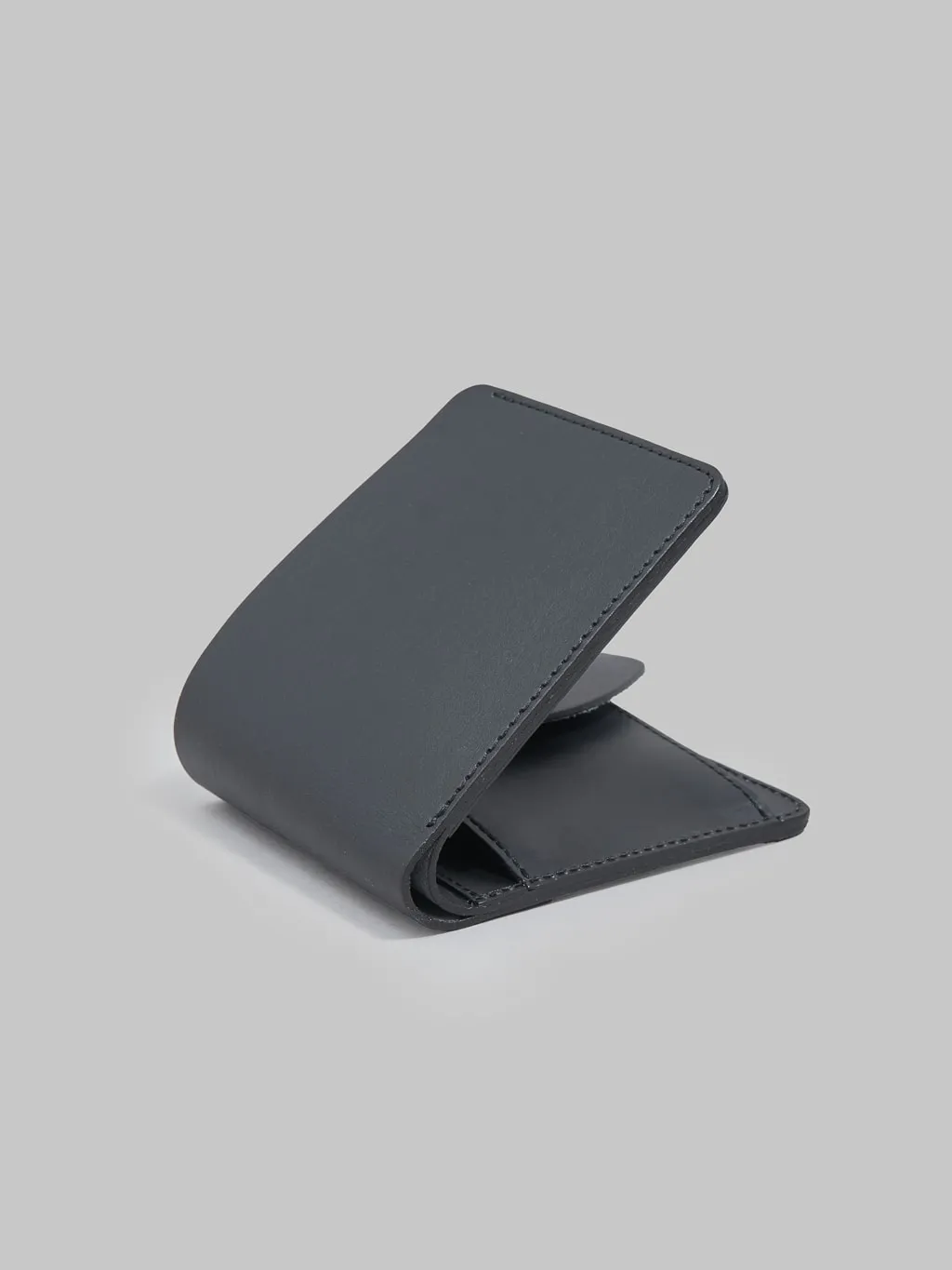 Black Leather Fold Wallet by Kobashi Studio