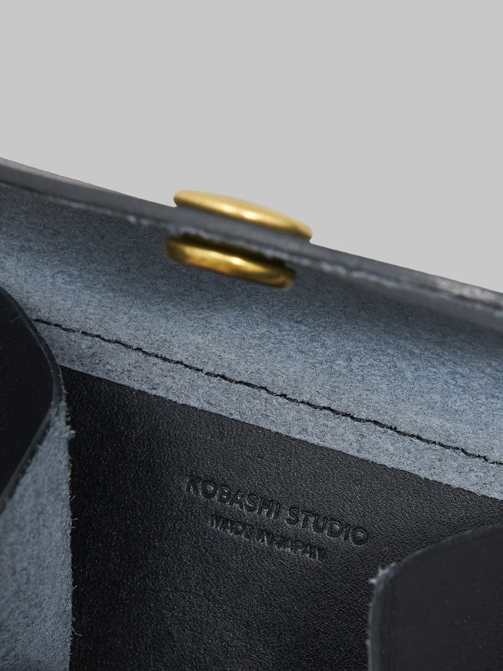 Black Leather Fold Wallet by Kobashi Studio