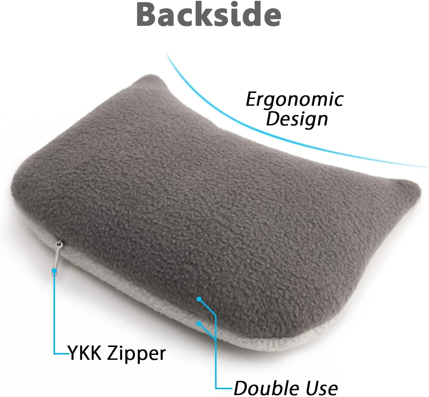 Large Mouse Wrist Rest Bean Bag, Ergonomic Mouse Support Pad Filled Ergo Beads for Computer, Laptop, PC Gaming (Gray)