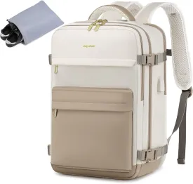 Large Travel Backpack for Women - 17 Inch 35L Carry On Laptop Bag Flight Approved Personal Item Daypack Weekender Traveling TSA Business Bag Luggage Waterproof for Airplane with Toiletry Shoe Bag