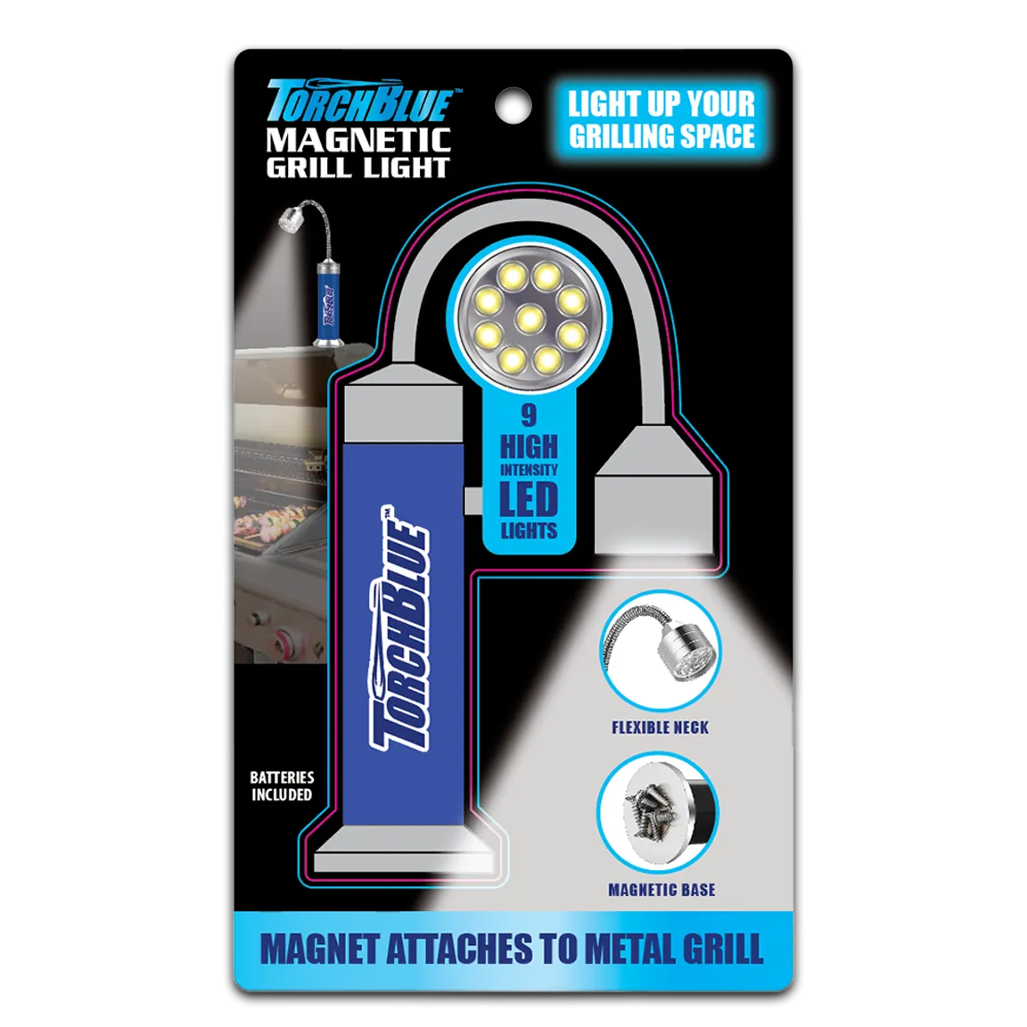 LED Grill Light with Magnetic Stand - 6 Pieces Per Retail Ready Display 23848