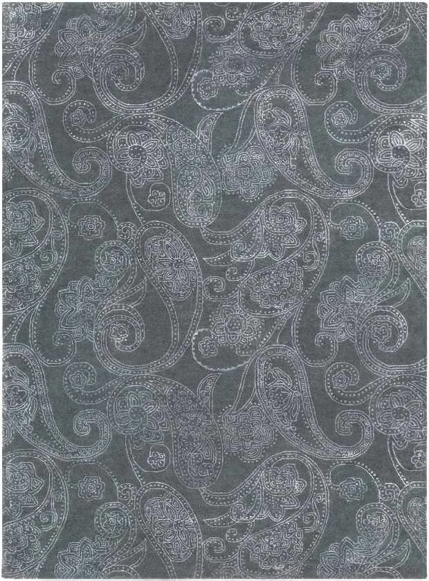 Liamgold Transitional Medium Gray/ White Area Rug