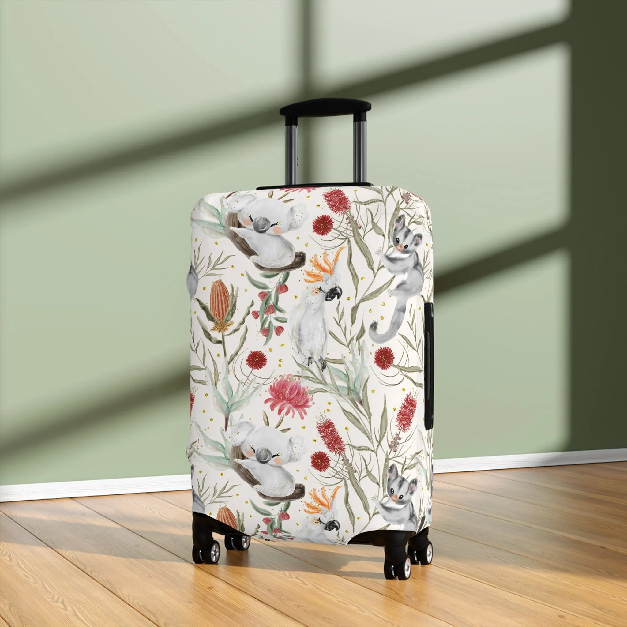 Luggage Cover, Australian Animals, Koala, Cockatoo, Possum