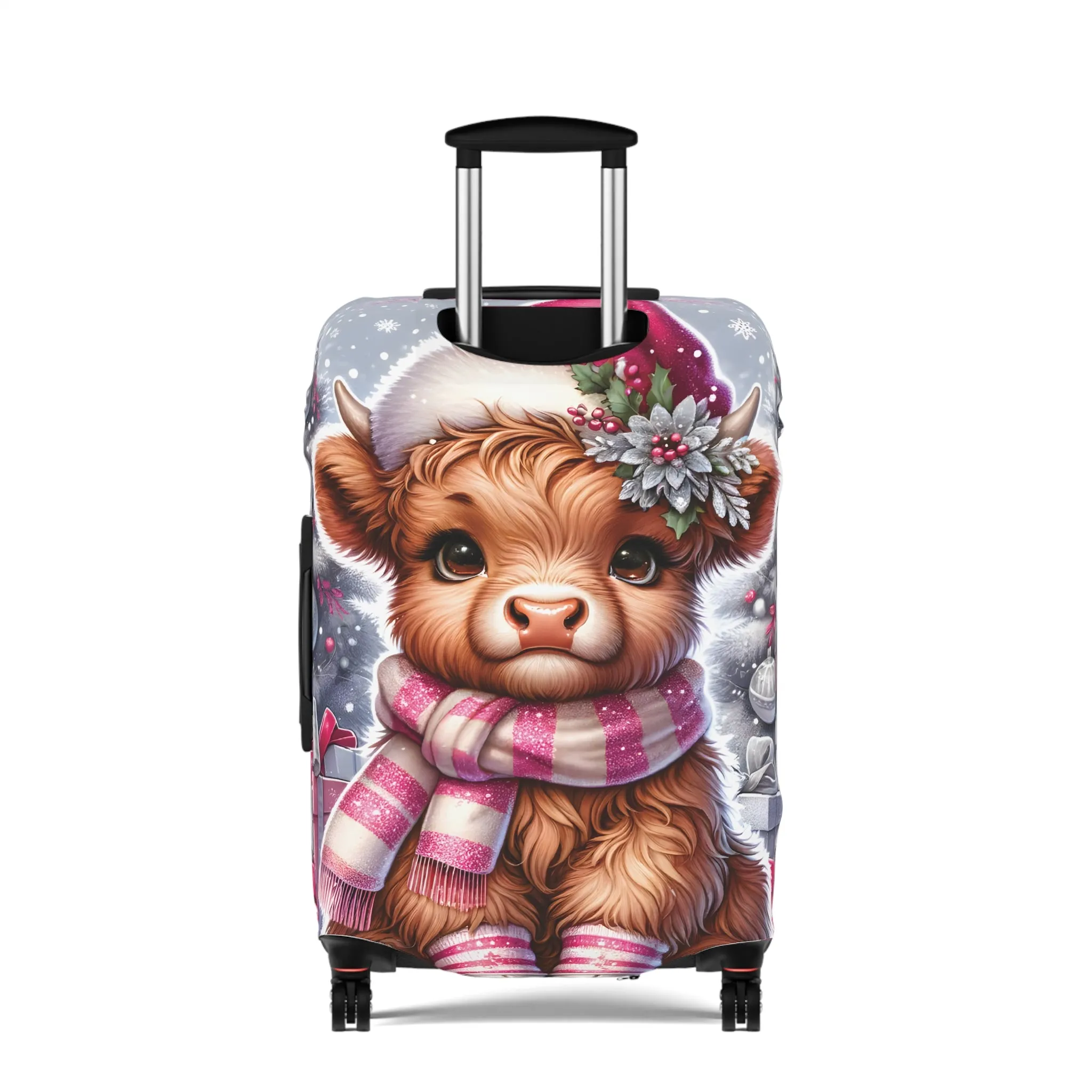 Luggage Cover, Christmas, Highland Cow, awd-1351