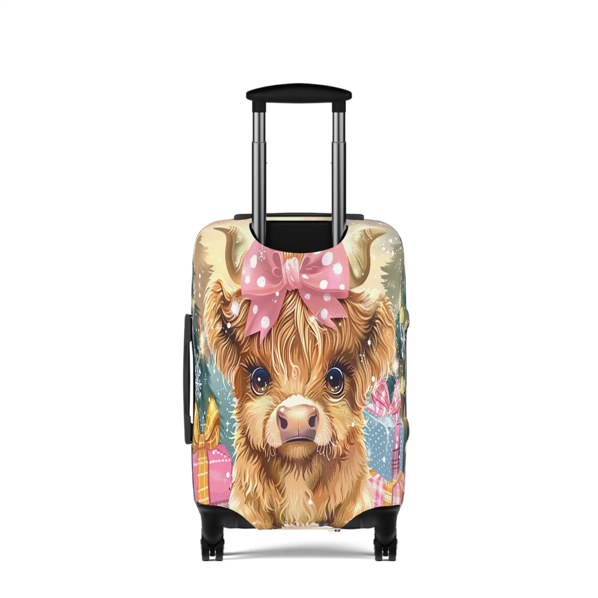 Luggage Cover, Christmas, Highland Cow, awd-3104