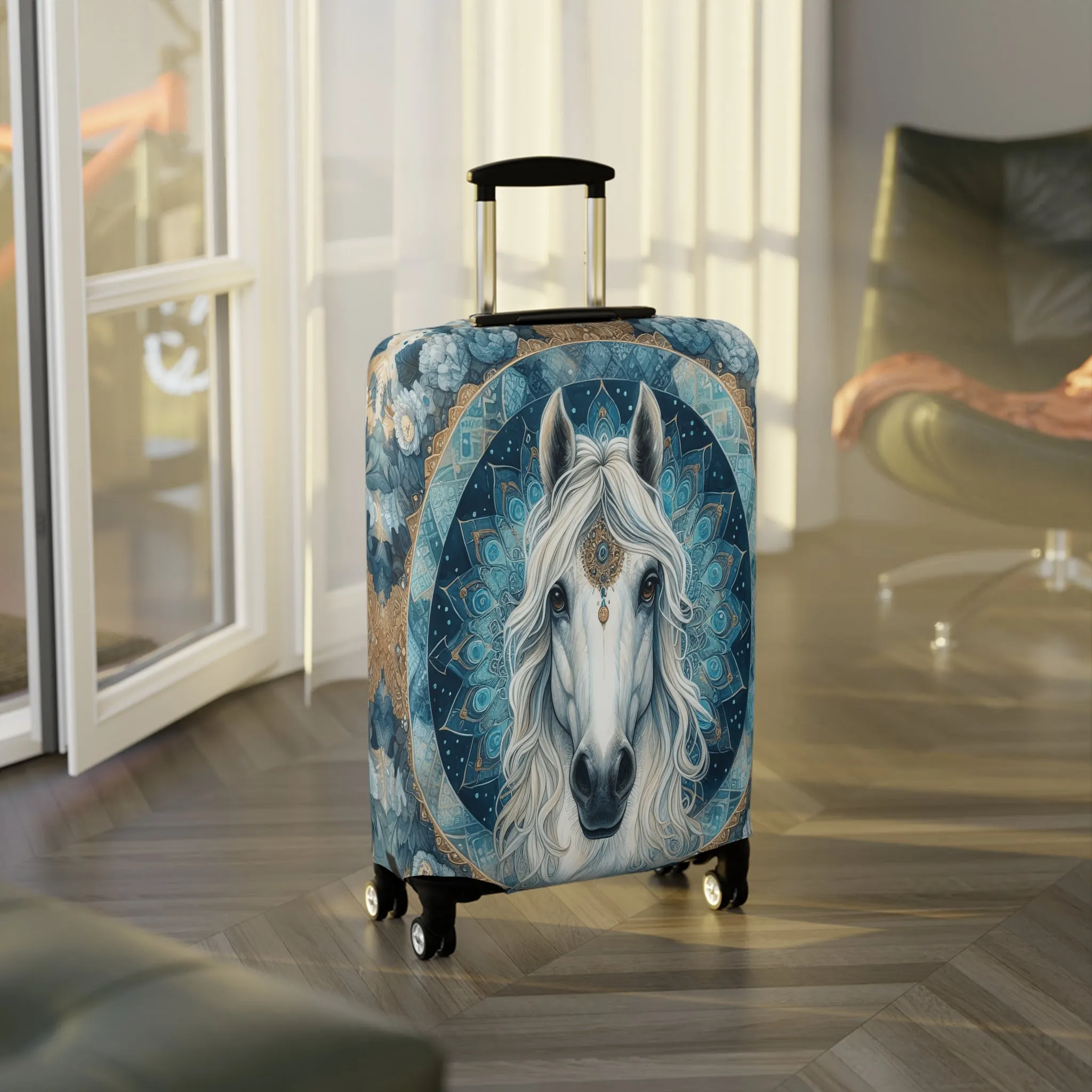 Luggage Cover, Country and Western, Horse Mandala, awd-1704