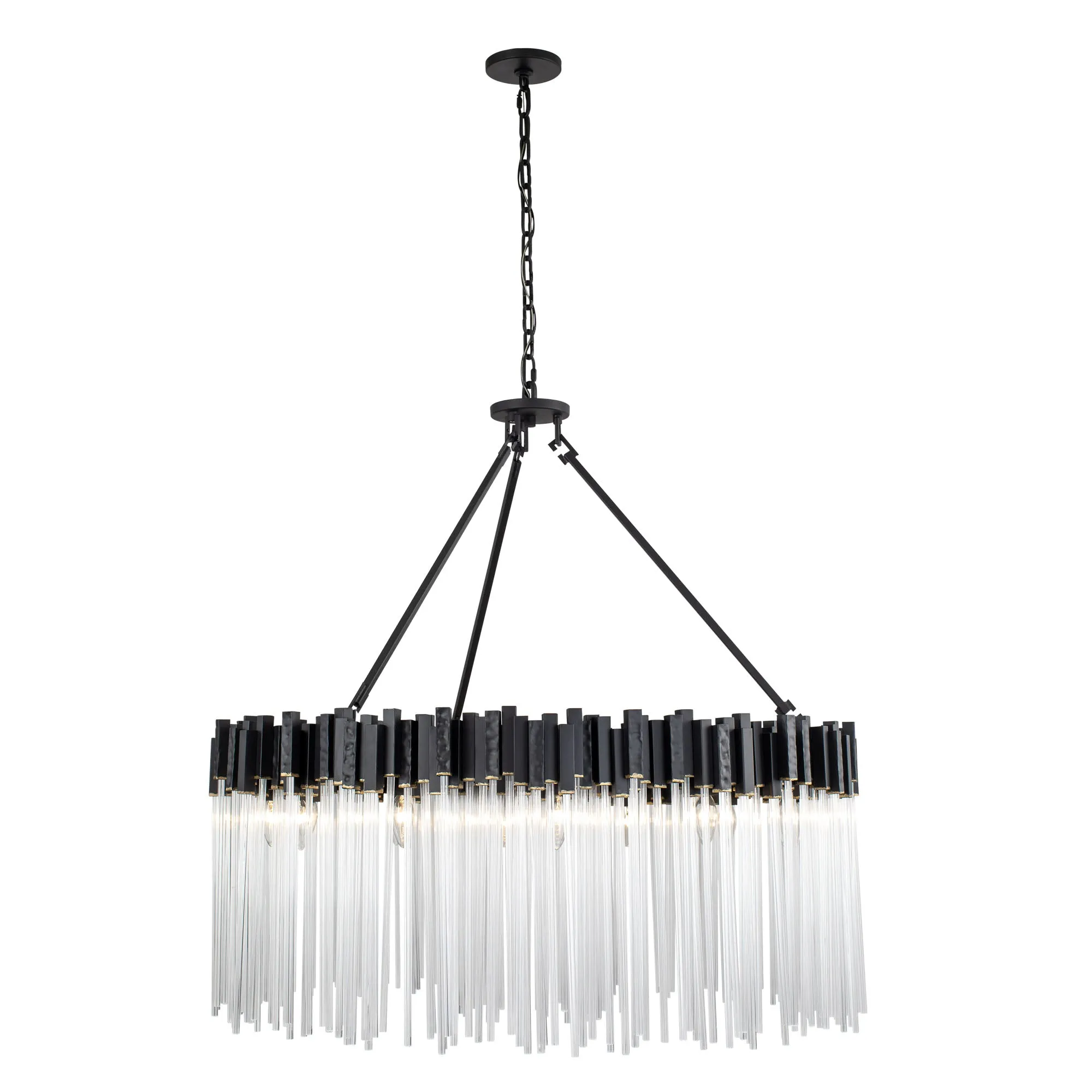 Matrix 309P12MBFG 12-Light Pendant Light - Matte Black/French Gold