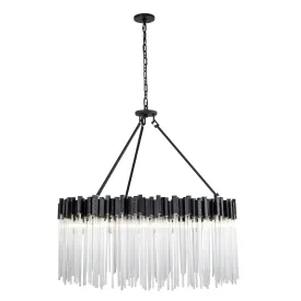 Matrix 309P12MBFG 12-Light Pendant Light - Matte Black/French Gold