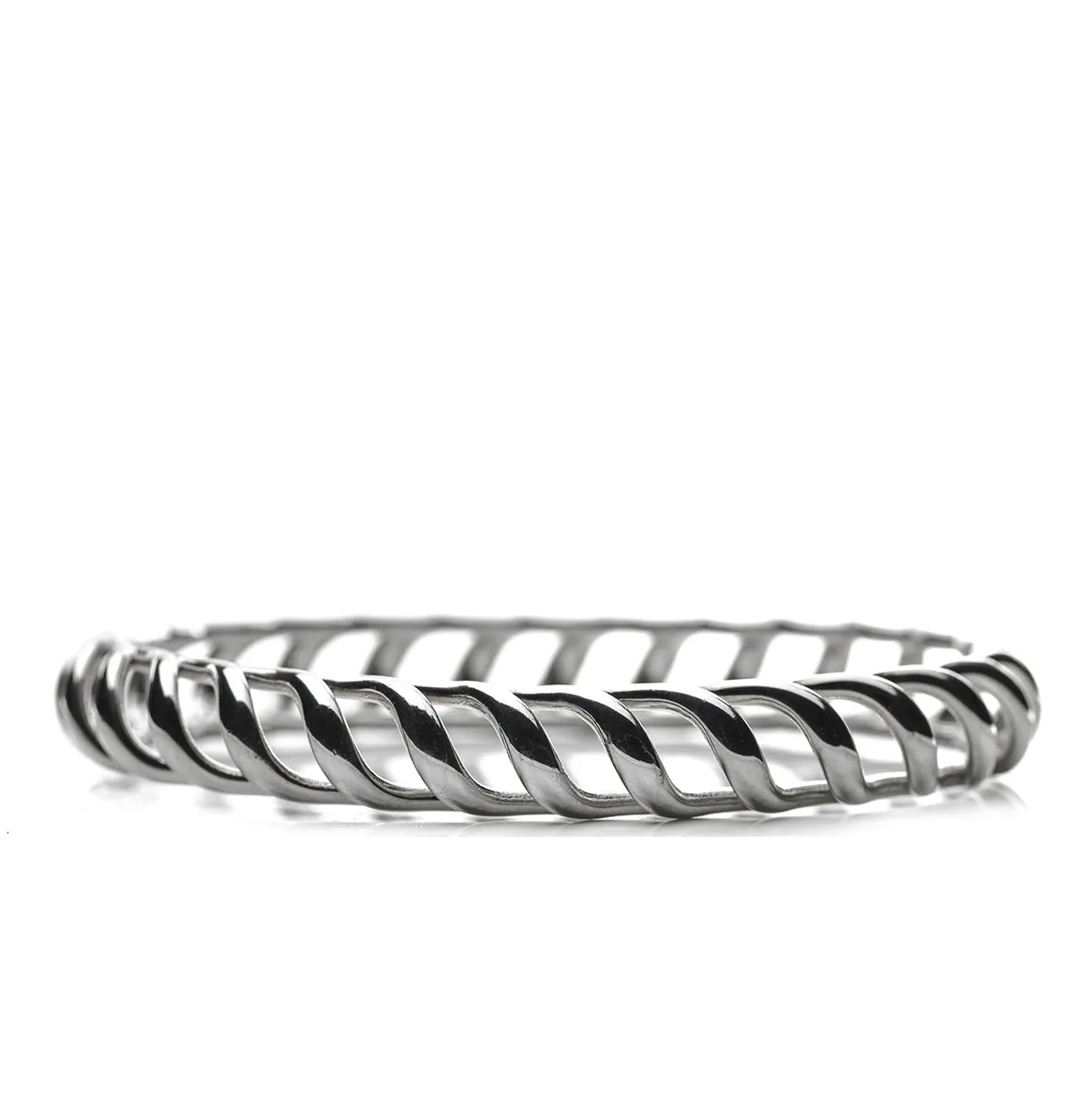 Medusa Bangle Bracelet in Silver