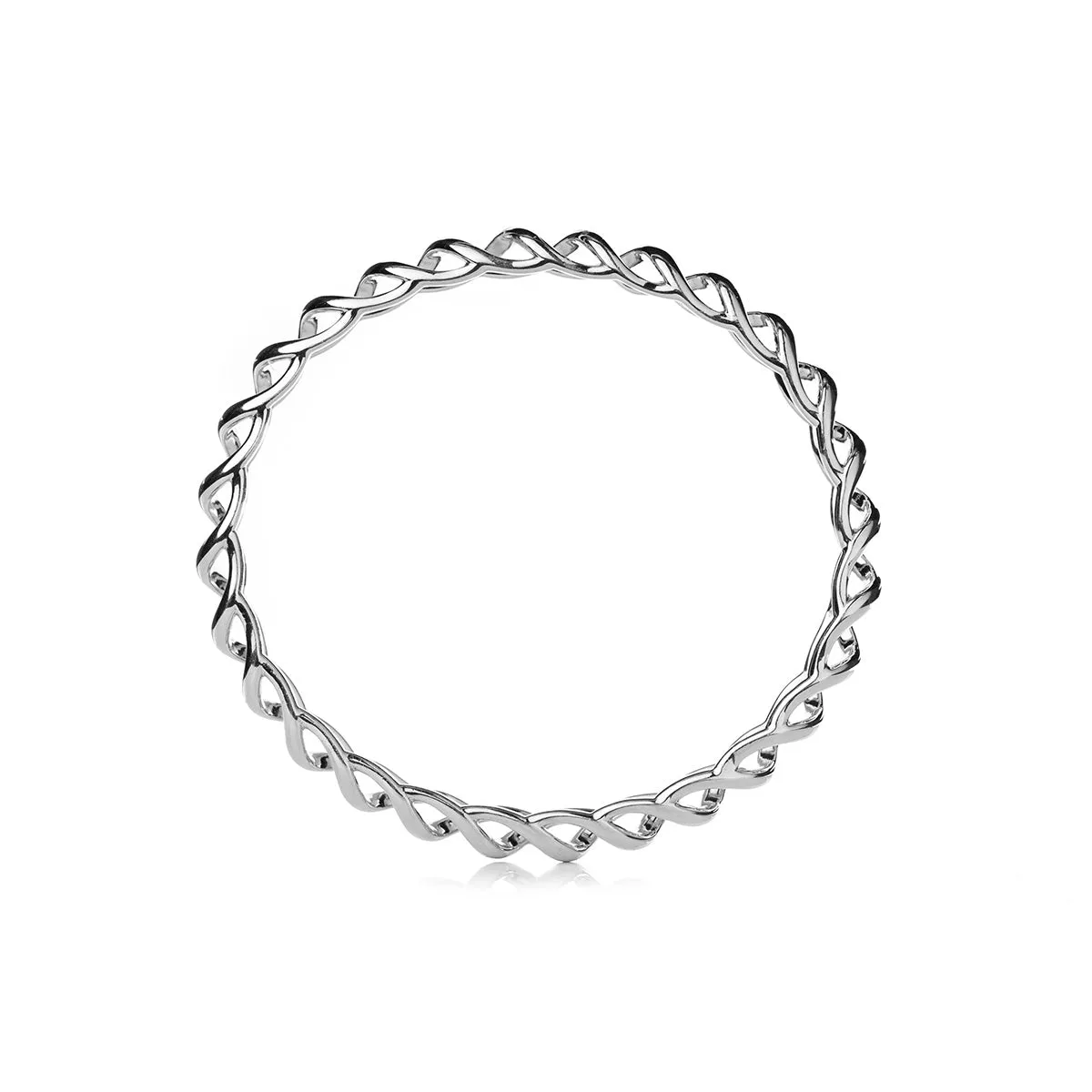 Medusa Bangle Bracelet in Silver