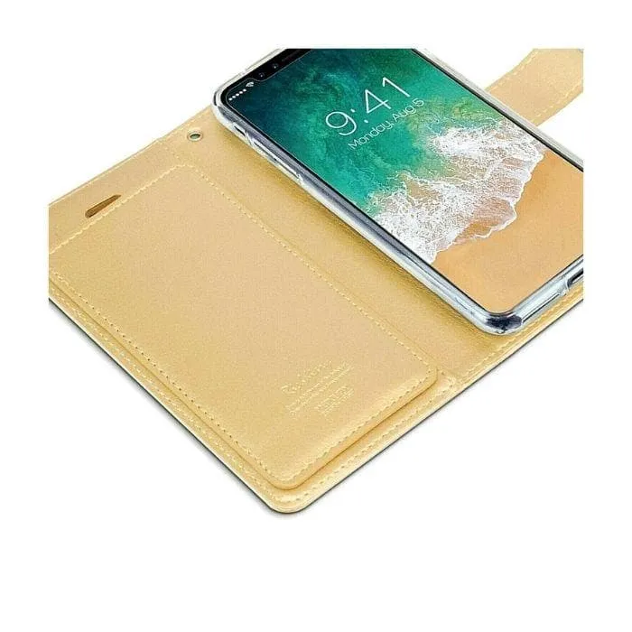 Mercury Rich Diary Case for iPhone XS Max - Gold