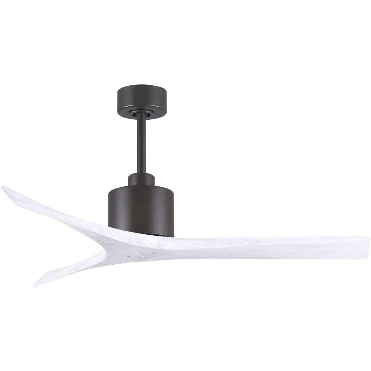 Mollywood 52 Inch Bronze and White Damp Rated Ceiling Fan with Remote