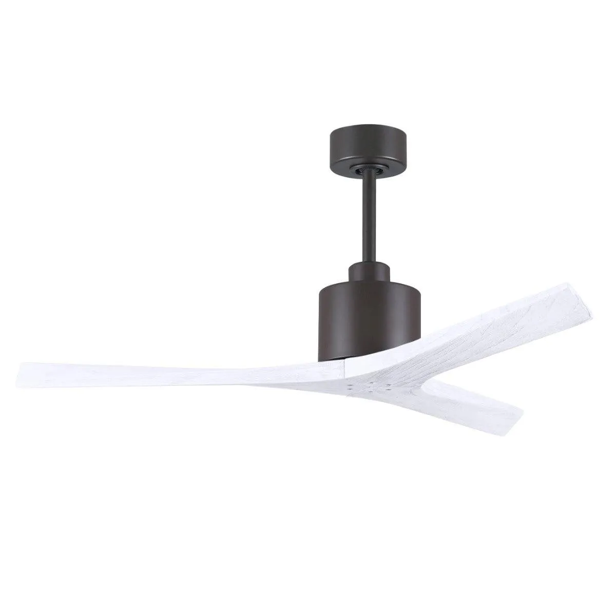 Mollywood 52 Inch Bronze and White Damp Rated Ceiling Fan with Remote