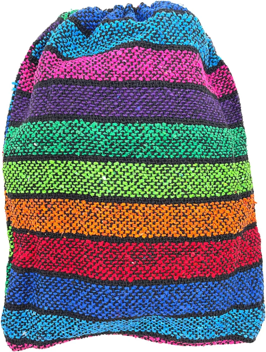 Needzo Mini Baja Drawstring Backpack, Woven Mexican Cinch String Bag, Boho Hippie Fashion Bags for Women, Style May Vary, 14 x 10 Inches