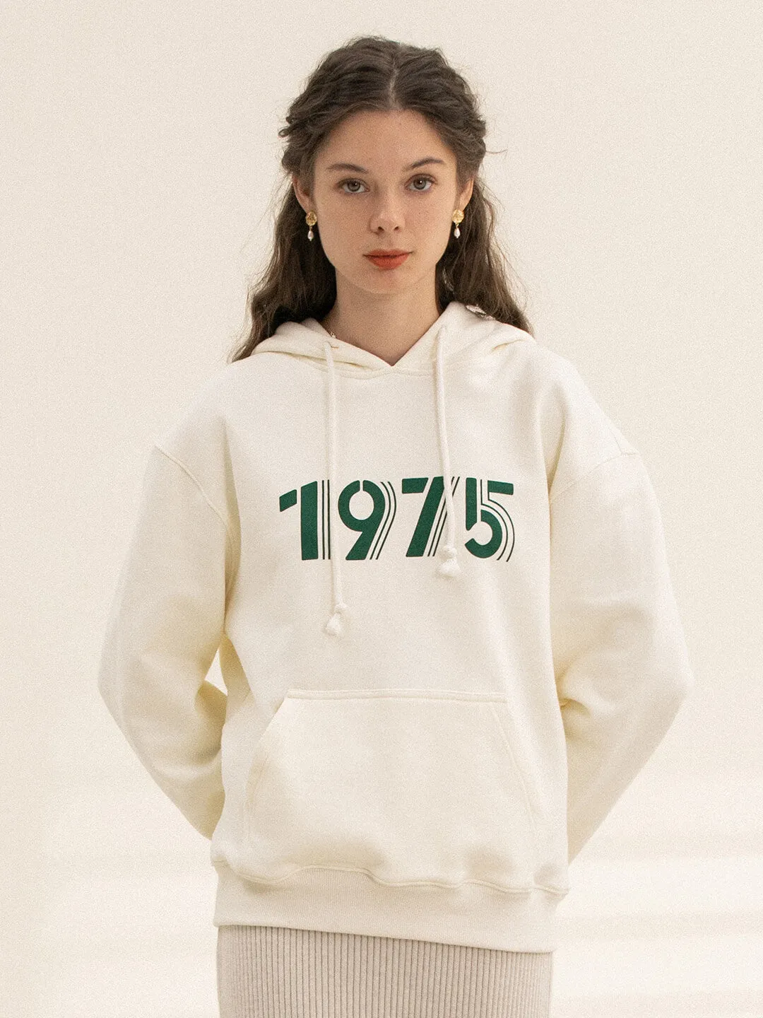 Nicole Numbers Printed Fleece Hoodie