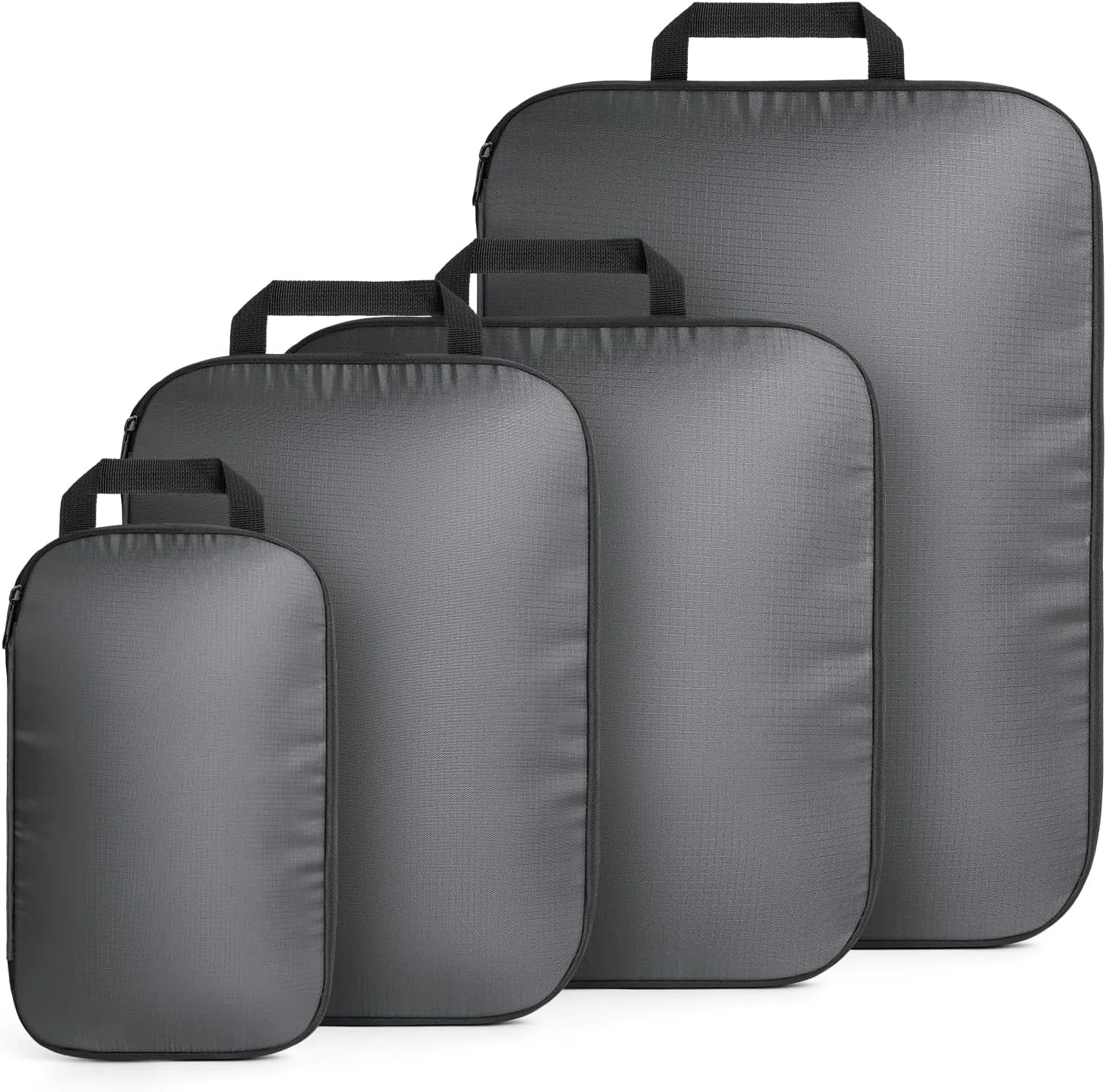 Packing Cubes, 4 Set Lightweight Compression Travel Bags - Luggage Suitcase Organizer Travel Essentials, Expandable Packing Cubes for Carry on Suitcases, Charcoal