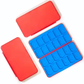 PERFECTSIGHT Switch Game Case, Red Switch Game Holder for Nintendo Switch Cartridge Case with 24 Game Card Slots & Micro SD Card Slots