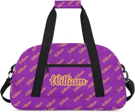 Personalized Gym Duffel Bag with Name Custom Sport Bag Gymnastics Bags Customized Dance Duffel Bag Weekender Sleepover Bag, Dark Purple
