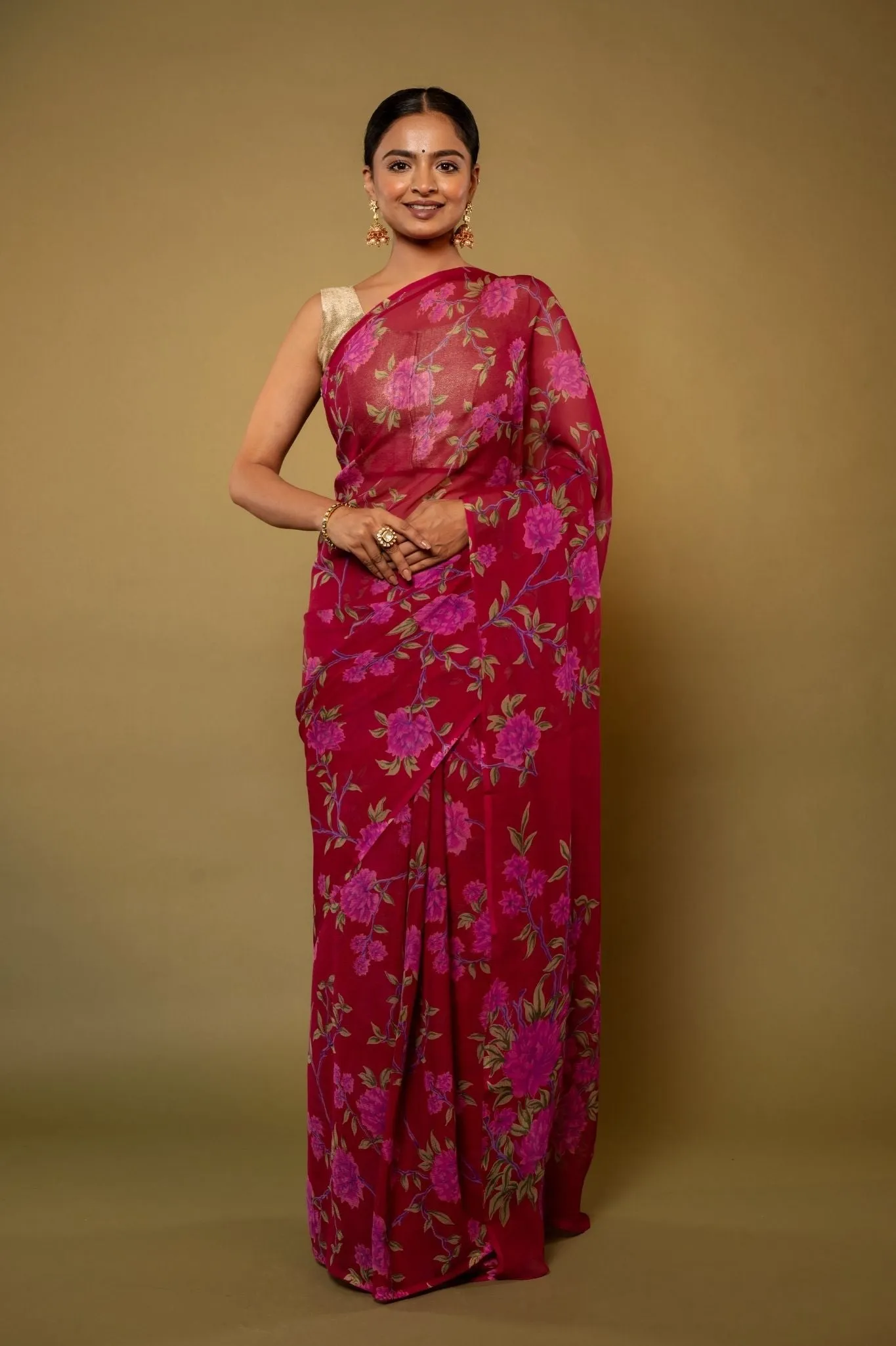 Printed Pure Chiffon Saree