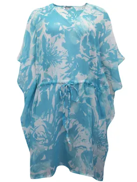 Printed Tie Waist Kaftan Top