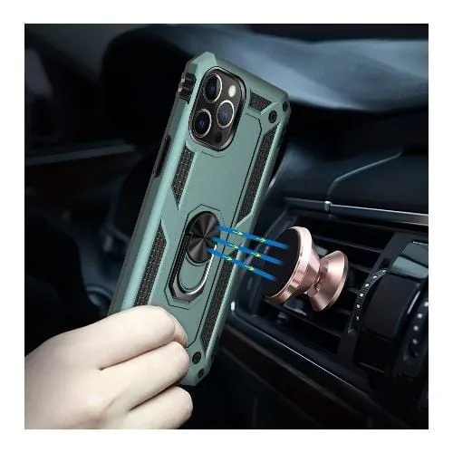 Raider Series Green Kickstand Case with Belt Clip - iPhone 12 Pro