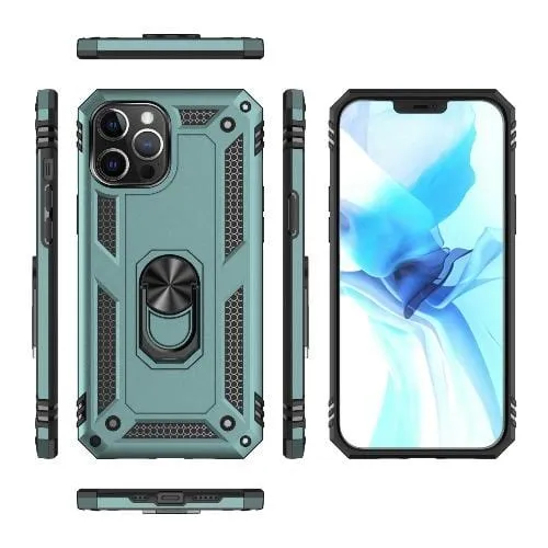 Raider Series Green Kickstand Case with Belt Clip - iPhone 12 Pro