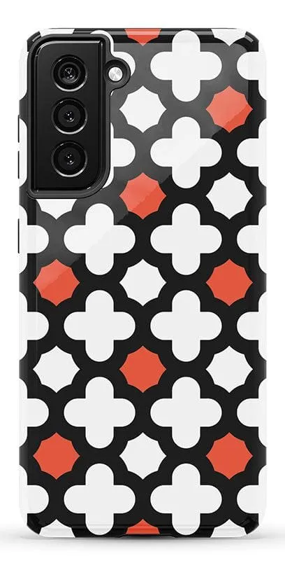 Red Lattice Tile | High Contrast Design Case