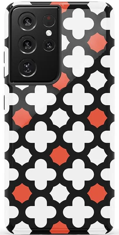 Red Lattice Tile | High Contrast Design Case