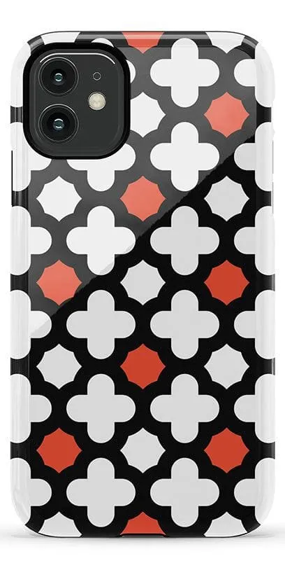Red Lattice Tile | High Contrast Design Case