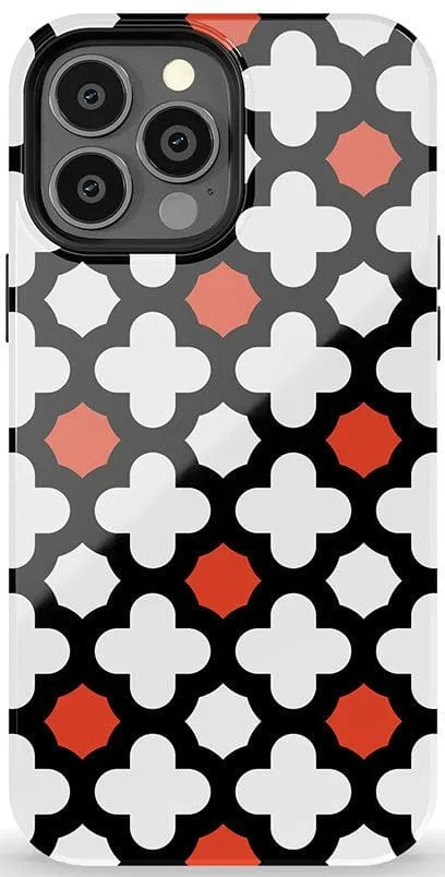 Red Lattice Tile | High Contrast Design Case