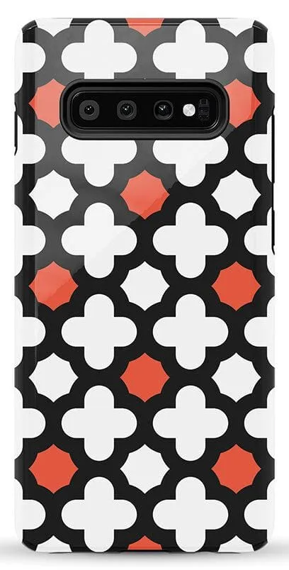 Red Lattice Tile | High Contrast Design Case