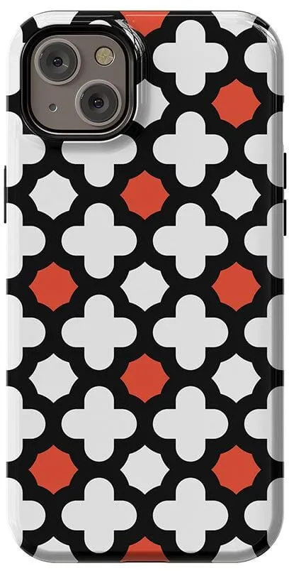 Red Lattice Tile | High Contrast Design Case