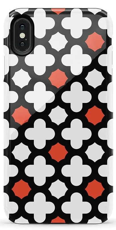 Red Lattice Tile | High Contrast Design Case