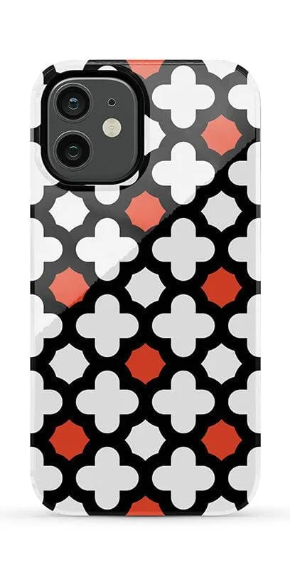 Red Lattice Tile | High Contrast Design Case