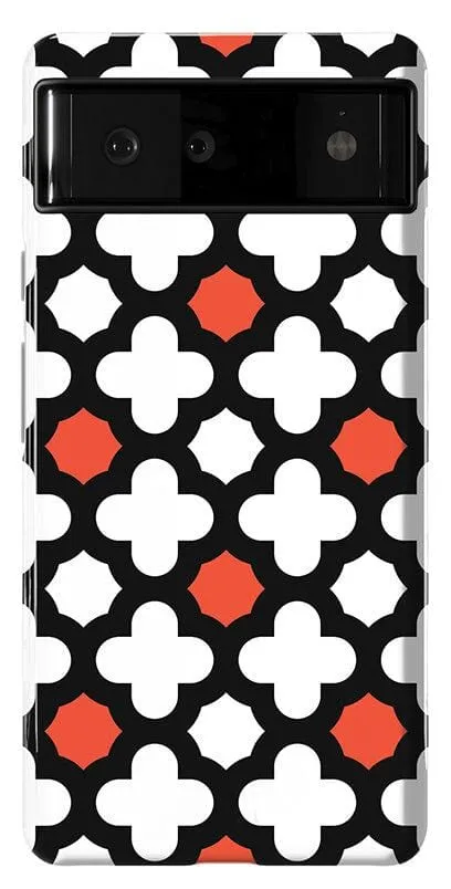 Red Lattice Tile | High Contrast Design Case