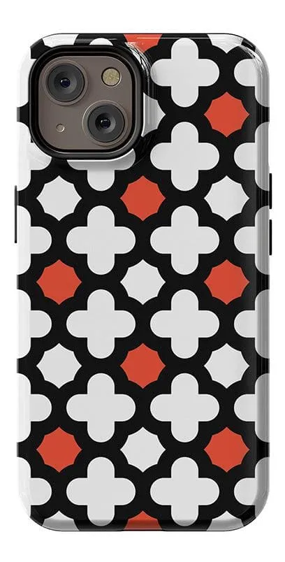 Red Lattice Tile | High Contrast Design Case