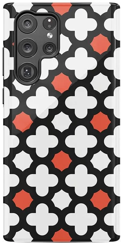 Red Lattice Tile | High Contrast Design Case